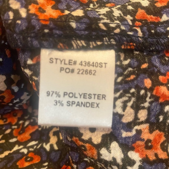 Skies are Blue Woman’s Floral Wrap Peplum Blouse Top Size Medium - Picture 4 of 13